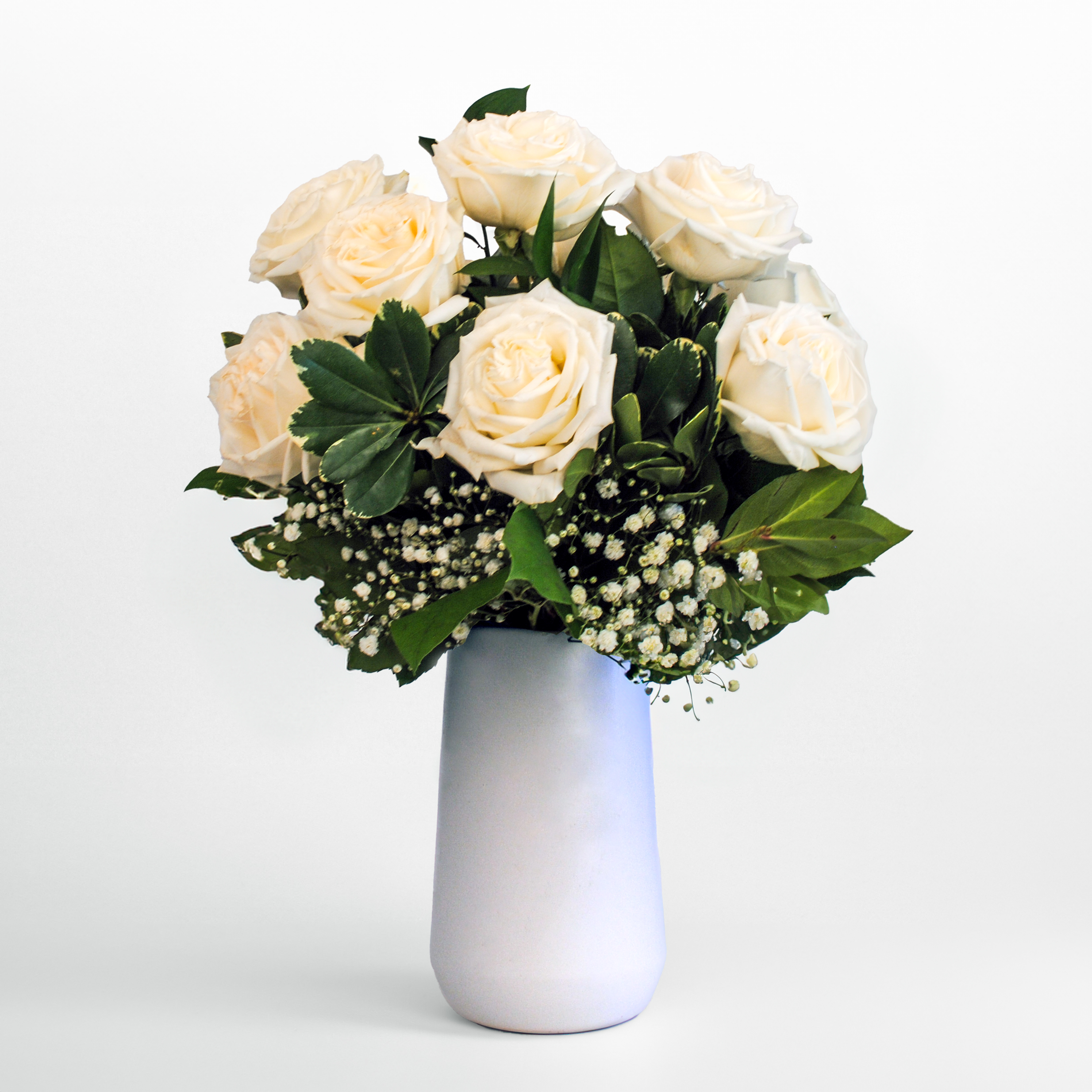 Modern Love White Rose Bouquet from Rockcastle Florist